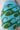 JoosTricot Aqua Blue / Palm Green Waves Peachskin Booty Shorts