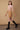 JoosTricot Camel / Blush  Stripe Peachskin Long Sleeve Mini Polo Dress