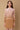 JoosTricot Camel / Blush  Stripe Peachskin Long Sleeve Mini Polo Dress