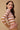 JoosTricot Camel / Blush  Stripe Peachskin Long Sleeve Mini Polo Dress