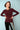 JoosTricot Monogram Burgandy EcoMerino Long Sleeve Crew Neck Top