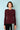JoosTricot Monogram Burgandy EcoMerino Long Sleeve Crew Neck Top