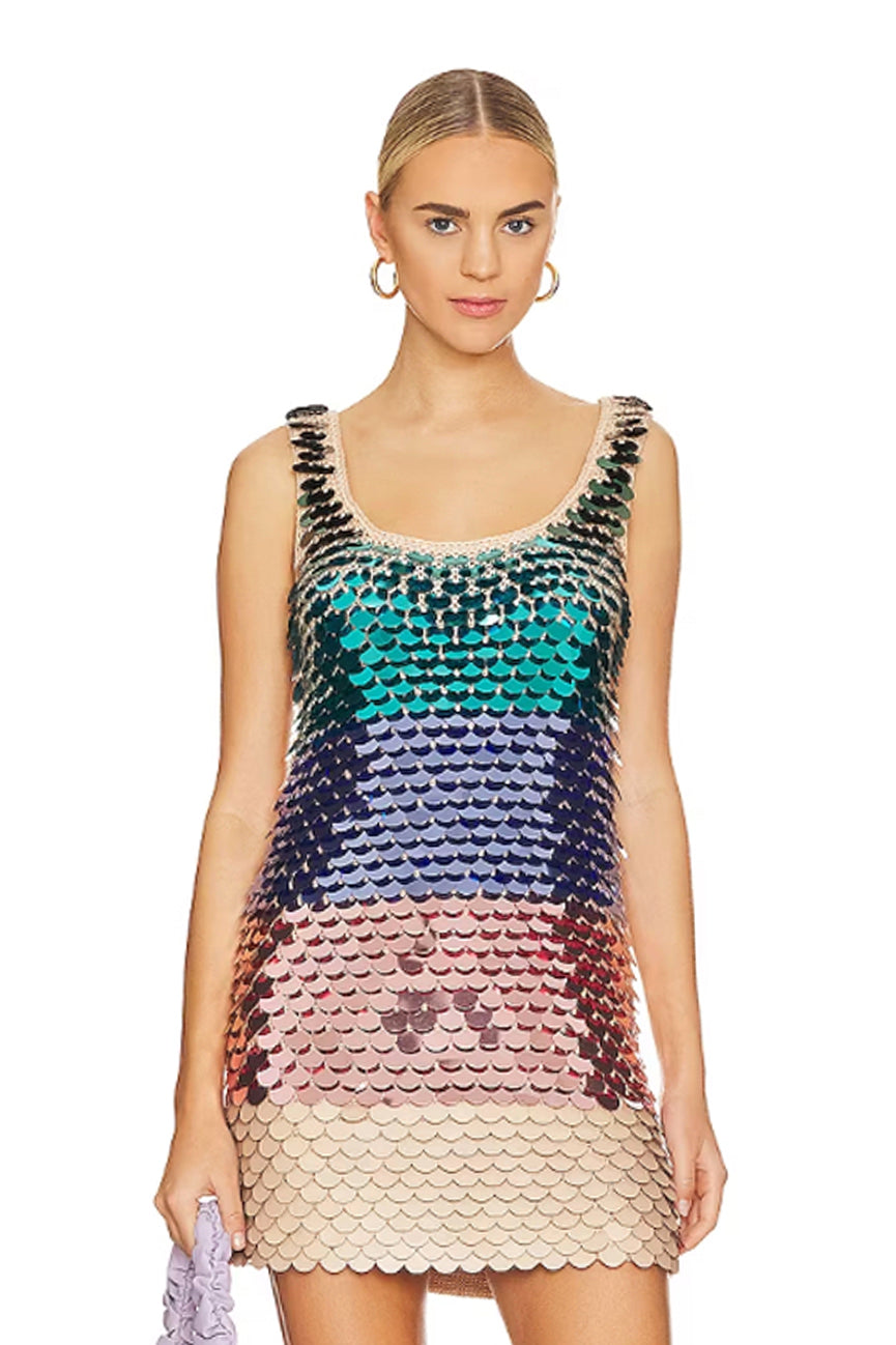 Joostricot Multi Sequins Crochet Mini Dress Joostricot Multi Sequins Crochet Mini Dress