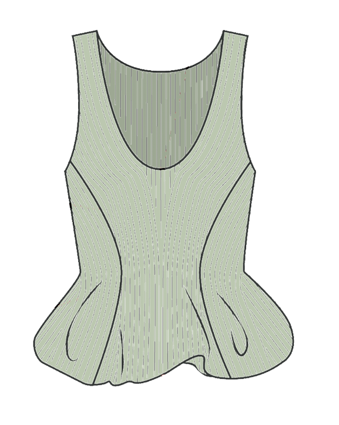 Pistachio Peplum Top