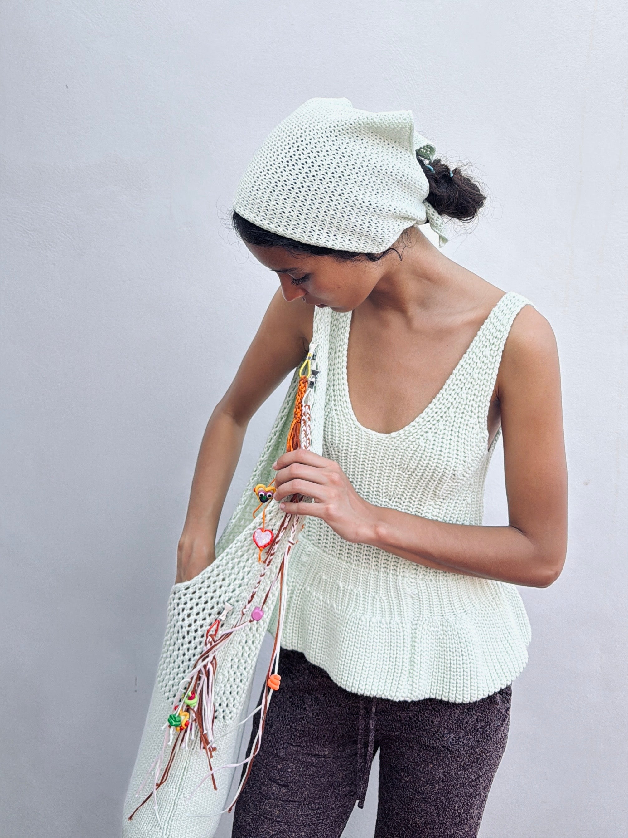 Pistachio Peplum Top