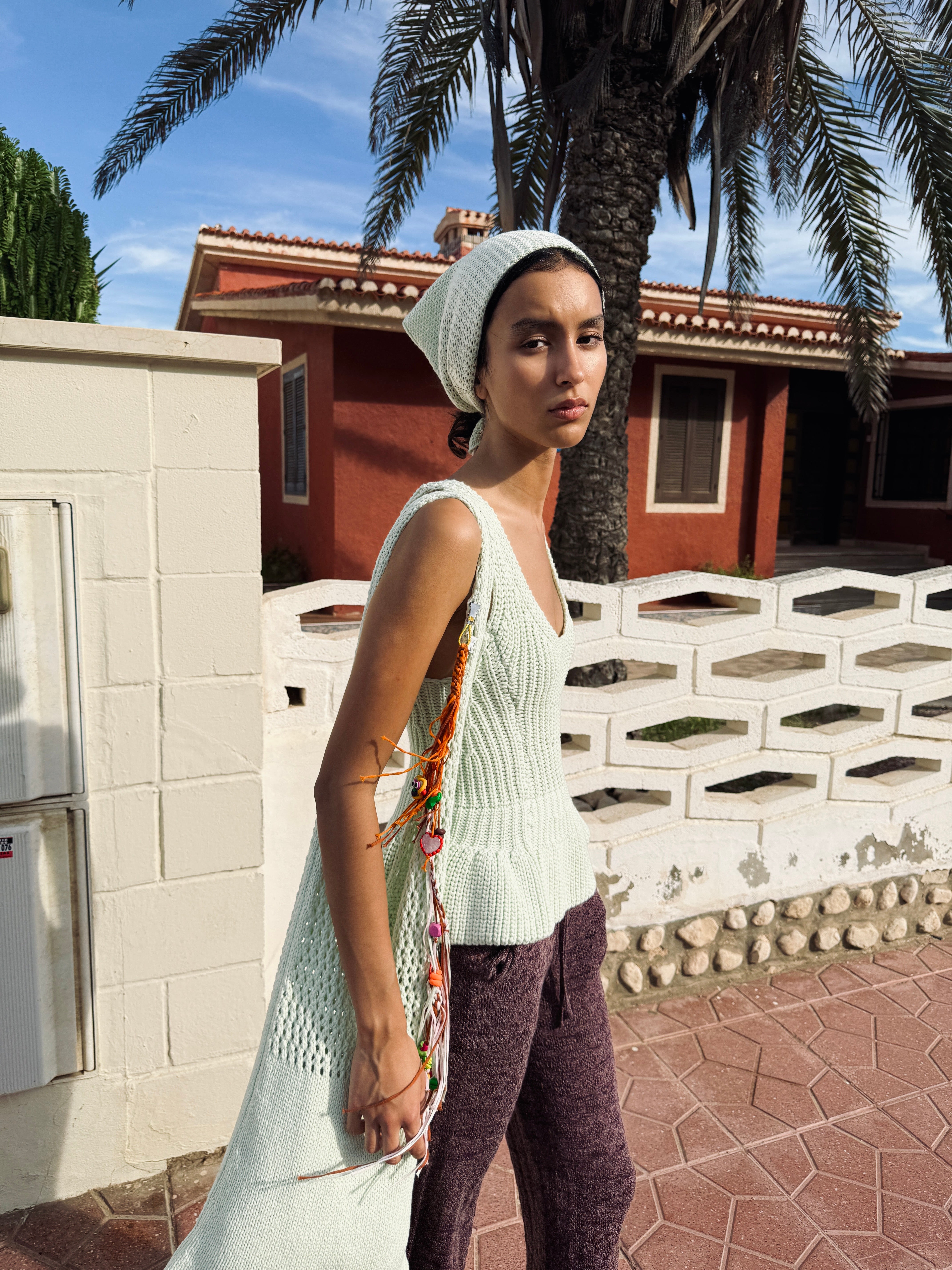 Pistachio Peplum Top