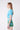 JoosTricot Aqua Blue Peachskin Short Sleeve Crop Cardigan Top