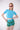 JoosTricot Aqua Blue Peachskin Short Sleeve Crop Cardigan Top