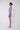 Violet Lurex Long Sleeve Mini Flared Polo Dress