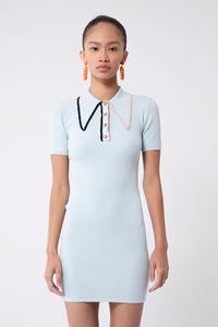 Crystal Bay Gloss Short Sleeve Mini Polo Dress