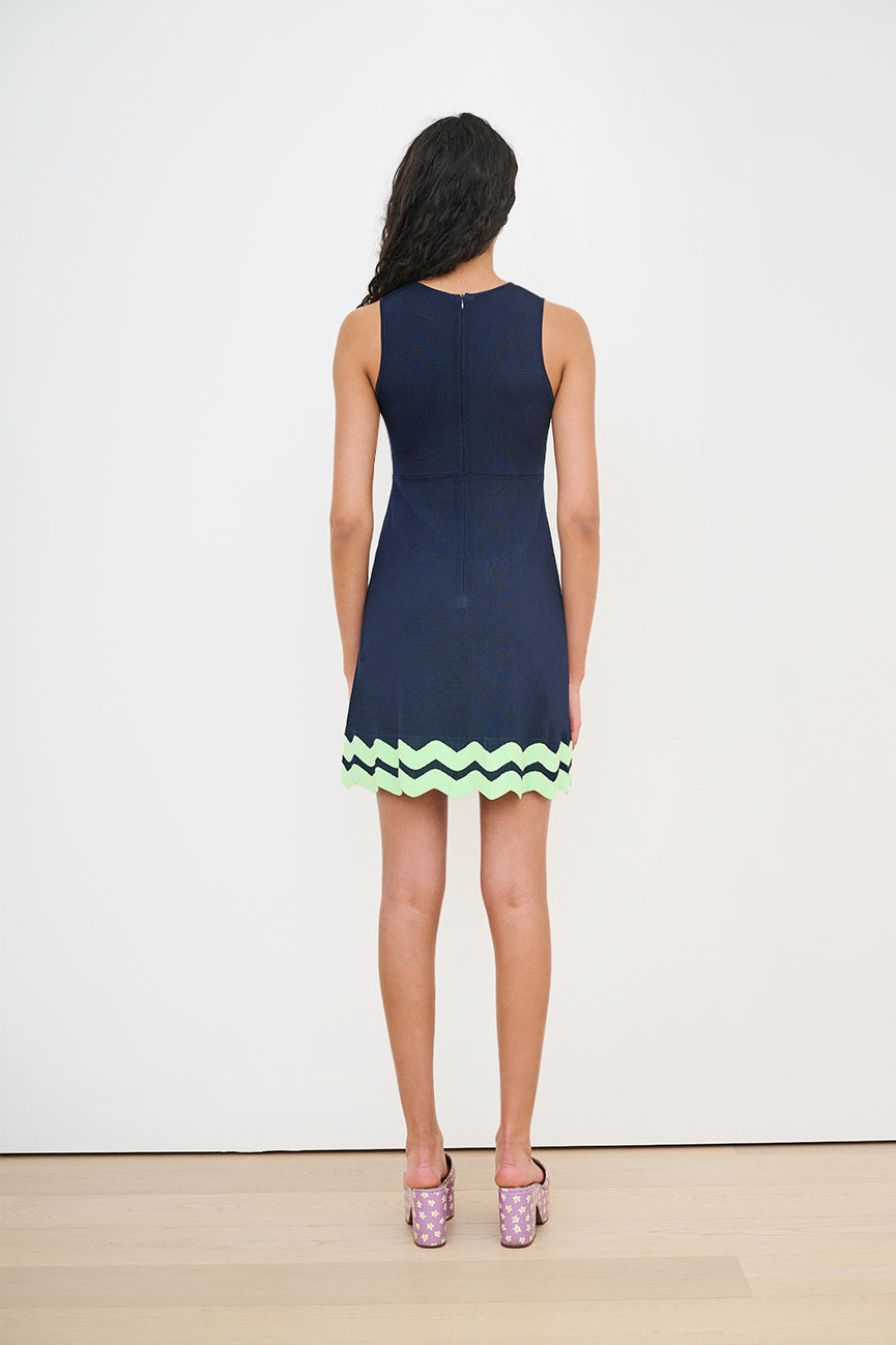 Neon Waves Keyhole Mini Dress