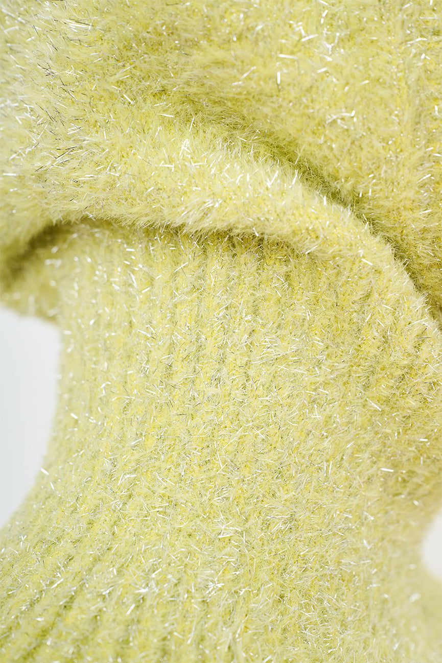 Chartreuse Tinsel Balaclava