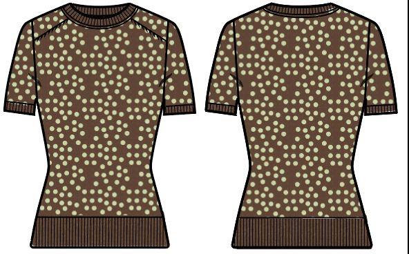 Polka Dot Short Sleeve Crew Neck