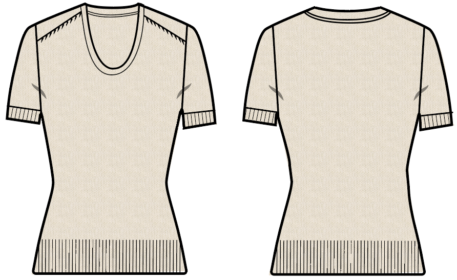 Raku Short Sleeve U Neck