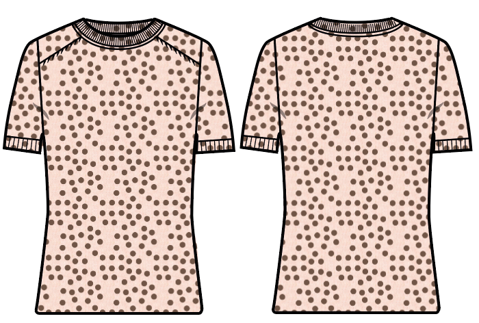Polka Dot Short Sleeve Crew Neck