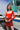 Joostricot Ferrari Red Gloss Long Sleeve Square Scoop Neck Top