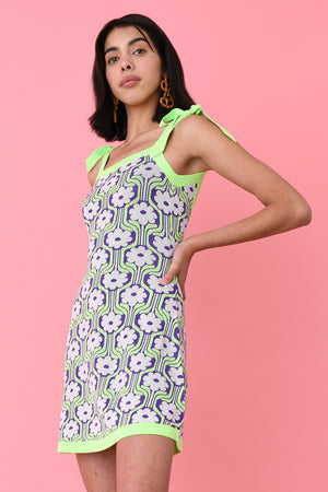 Neon Floral Camisole Dress