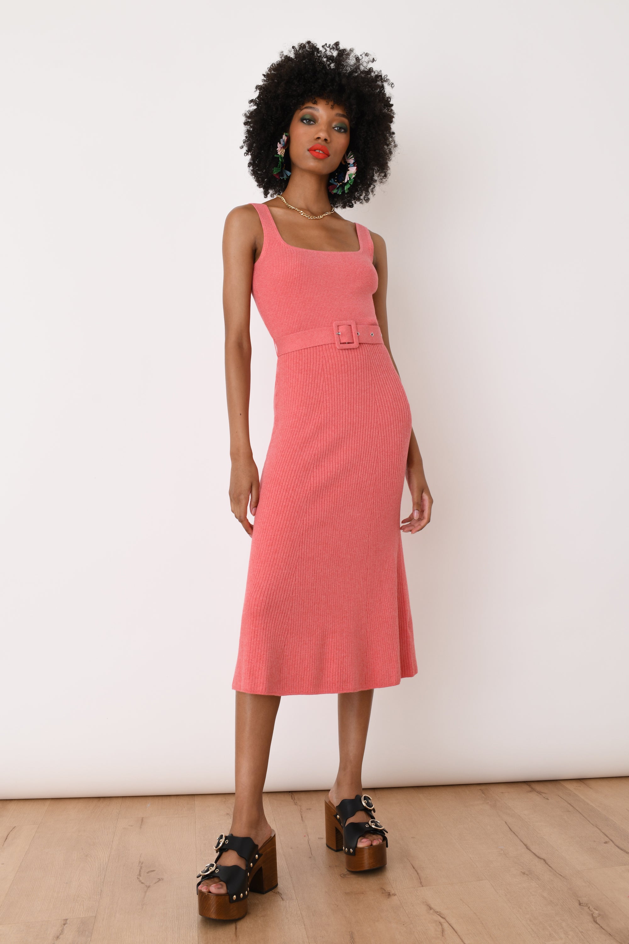 Rosanna Ribbed Midi Tank Dress