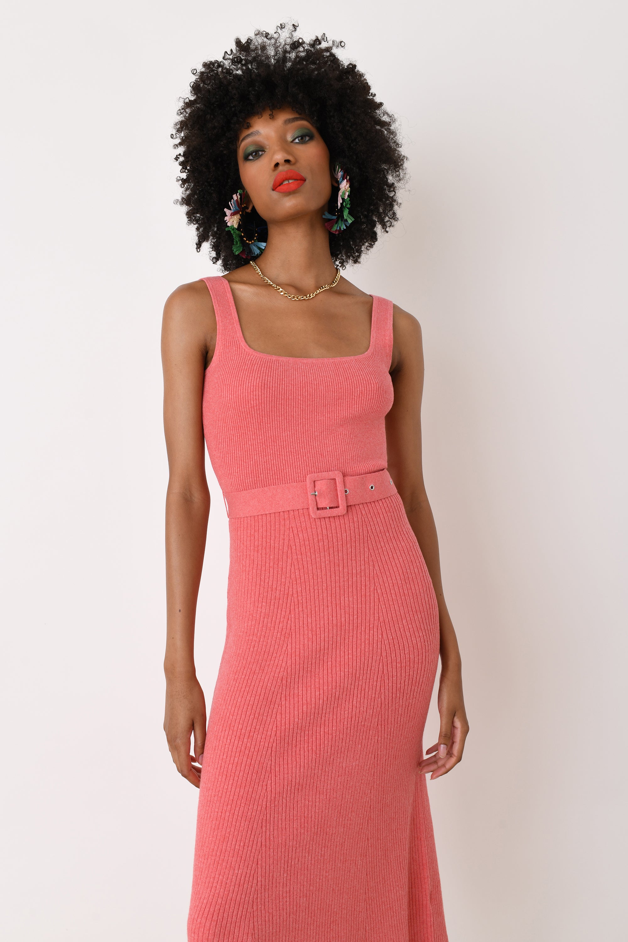 Rosanna Ribbed Midi Tank Dress