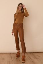 JoosTricot Bronze Metallic Lurex Crew Neck Top