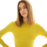 JoosTricot Limelight Yellow Peachskin Long Sleeve Crew Neck