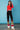 Joostricot Tomato Red Peachskin Long Sleeve Crop Crew Top