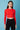 Joostricot Tomato Red Peachskin Long Sleeve Crop Crew Top