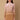 JoosTricot Camel / Blush  Stripe Peachskin Long Sleeve Mini Polo Dress