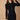 Black Metallic Lurex Long Sleeve Mini Flared Polo Dress