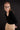 JoosTricot Coal Black Peachskin V Neck Top
