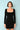 Coal Black EcoMerino Scoop Neck Mini Dress