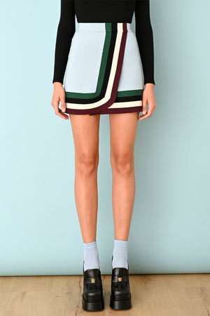 Pool Stripes EcoMerino Mini Skirt