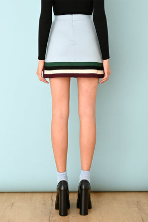 Pool Stripes EcoMerino Mini Skirt