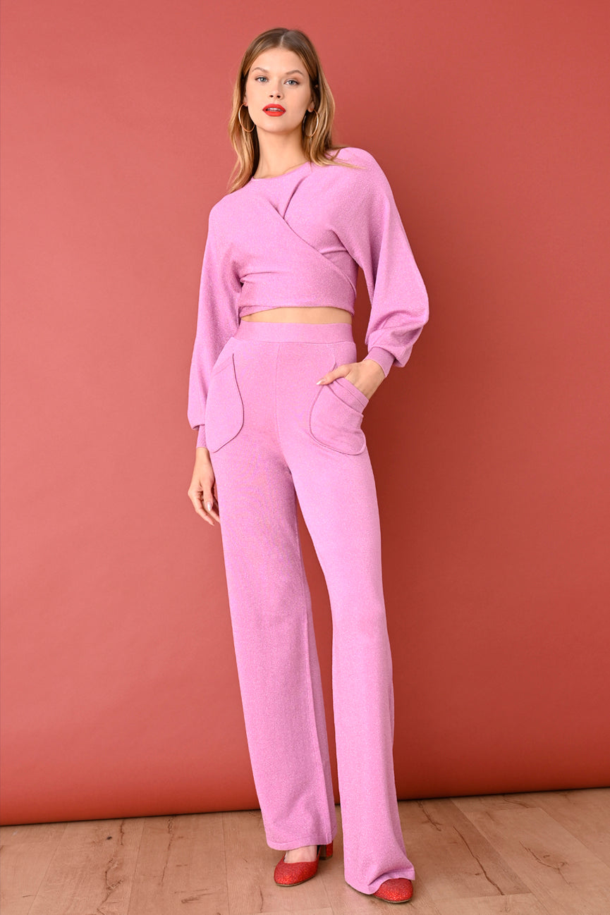 Pink Solid Full Length Party Women Comfort Fit Trousers - Selling Fast at  Pantaloons.com