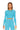 Joostricot Aqua Blue Peachskin Long Sleeve Crop Crew Top