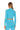Joostricot Aqua Blue Peachskin Long Sleeve Crop Crew Top