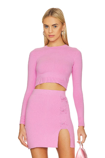 Sweet Pink Peachskin Mini Skirt
