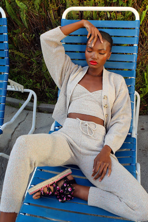 Speckled Linen Joggers