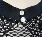 Black Fishnet Dress with Swarovski Crystals