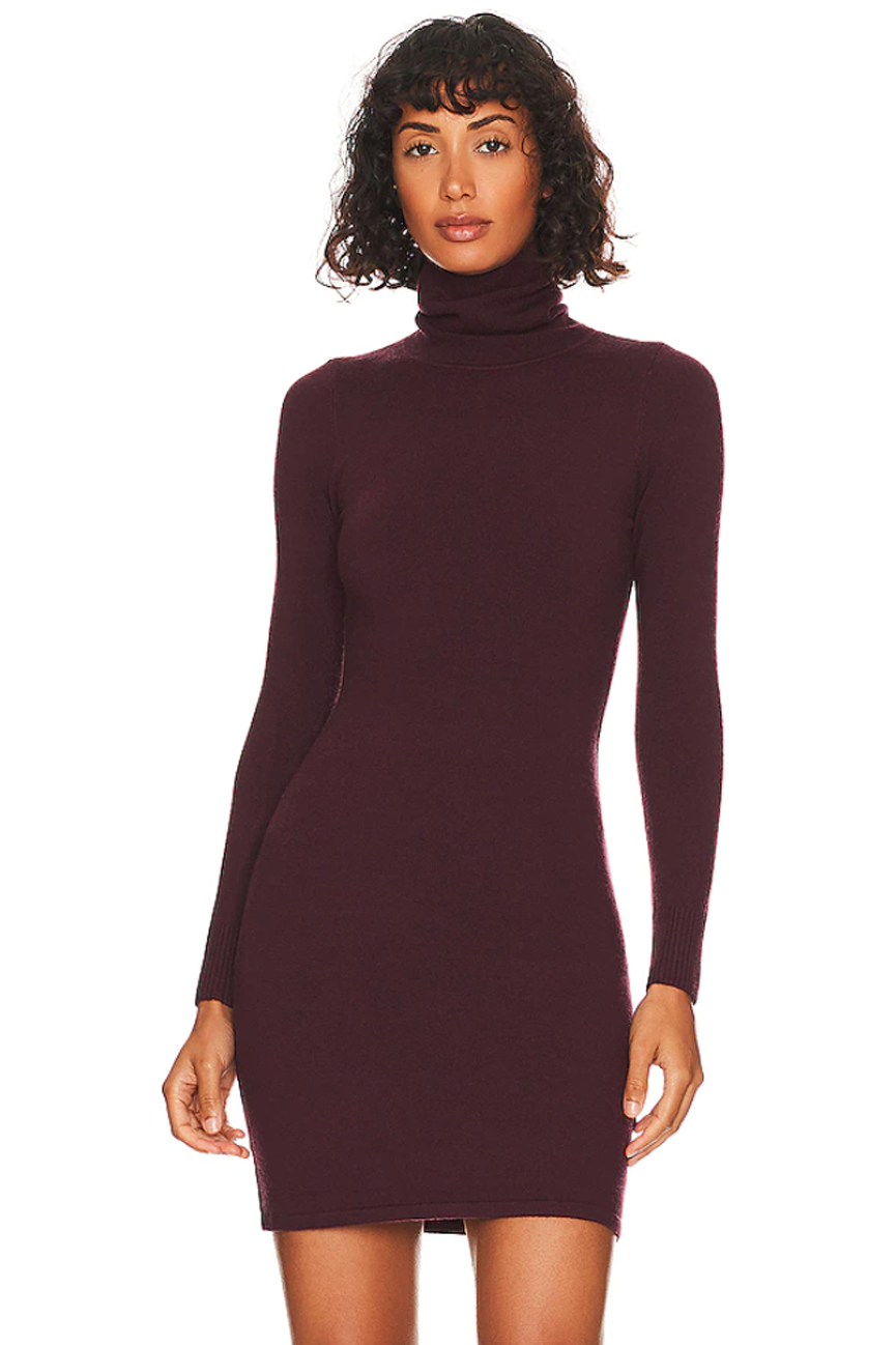 Monogram EcoMerino Long Sleeve Turtleneck Mini Dress